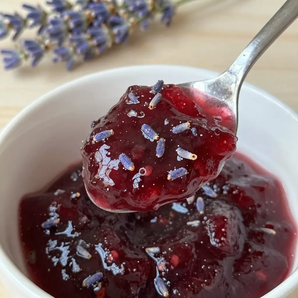 Strawberry lavender preserve